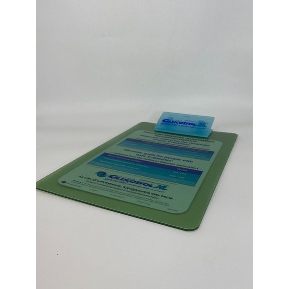 Rare Glucotrol XL Drug Rep Pharmaceutical Acrylic Clipboard 14" Dr's Office - Picture 5 of 10